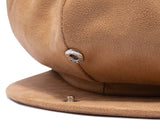 ロマンティッククラウン(ROMANTIC CROWN)  LAUREL LOGO SUEDE NEWS BOY CAP_BROWN