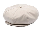 ロマンティッククラウン(ROMANTIC CROWN)  LAUREL LOGO SUEDE NEWS BOY CAP_OATMEAL