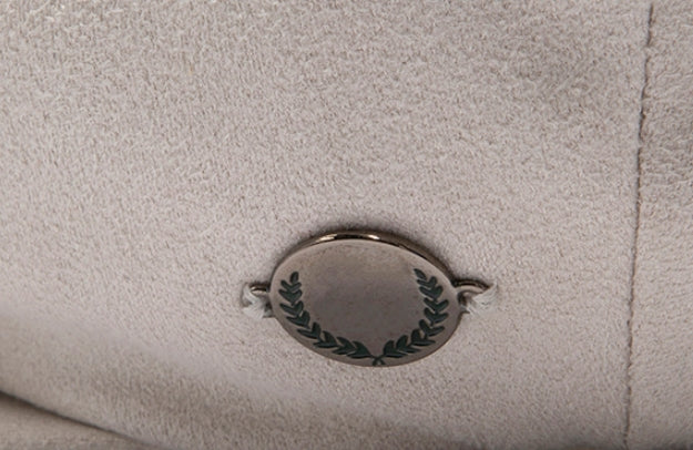 ロマンティッククラウン(ROMANTIC CROWN)  LAUREL LOGO SUEDE NEWS BOY CAP_OATMEAL