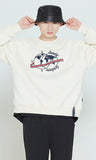 ロマンティッククラウン(ROMANTIC CROWN) LUGGAGE TAG SWEATSHIRT_OATMEAL