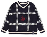 ロマンティッククラウン(ROMANTIC CROWN)  SUNDAY SYNDROME CHAIN KNITWEAR_NAVY