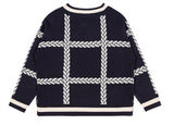 ロマンティッククラウン(ROMANTIC CROWN)  SUNDAY SYNDROME CHAIN KNITWEAR_NAVY