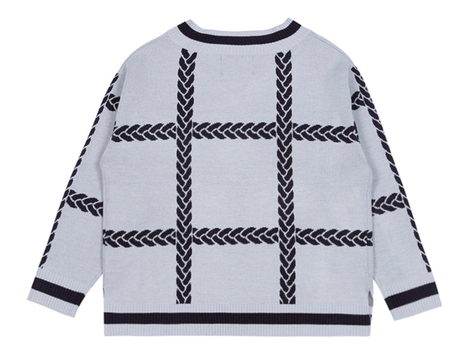 ロマンティッククラウン(ROMANTIC CROWN)  SUNDAY SYNDROME CHAIN KNITWEAR_SKY BLUE