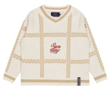 ロマンティッククラウン(ROMANTIC CROWN)  SUNDAY SYNDROME CHAIN KNITWEAR_OATMEAL