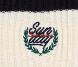 ロマンティッククラウン(ROMANTIC CROWN)  STRIPED RIBBED KNITWEAR_OATMEAL
