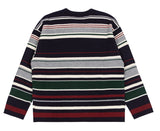 ロマンティッククラウン(ROMANTIC CROWN)  STRIPED RIBBED KNITWEAR_NAVY