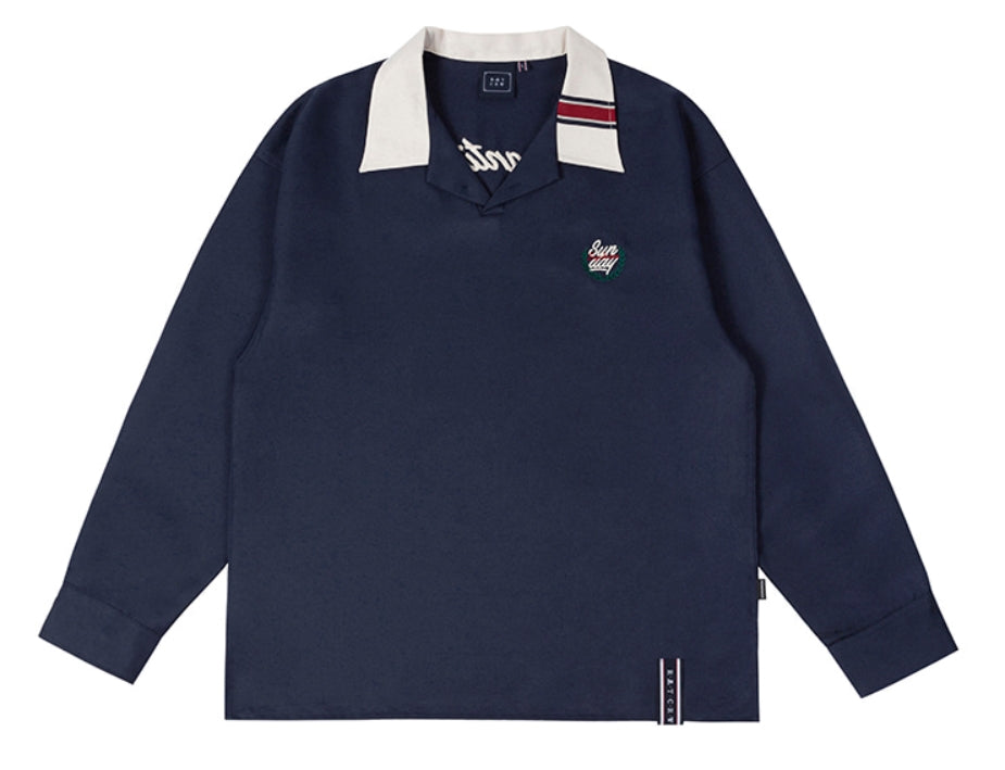 ロマンティッククラウン(ROMANTIC CROWN)  SUNDAY SYNDROME BOWLING SHIRT_NAVY