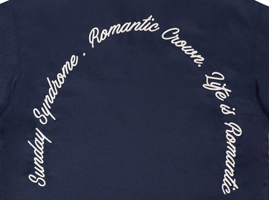 ロマンティッククラウン(ROMANTIC CROWN)  SUNDAY SYNDROME BOWLING SHIRT_NAVY