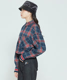 ロマンティッククラウン(ROMANTIC CROWN)  CROSS CHECK CUFFS SHIRT_NAVY