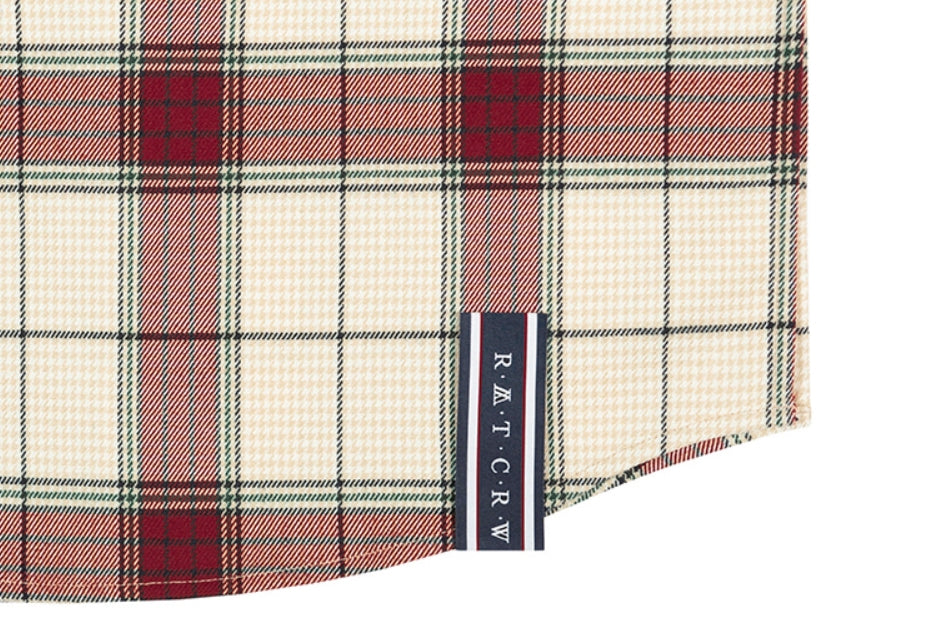 ロマンティッククラウン(ROMANTIC CROWN)  CROSS CHECK CUFFS SHIRT_OATMEAL