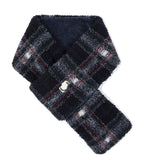 ロマンティッククラウン(ROMANTIC CROWN) CHECK FLEECE MUFFLER_NAVY