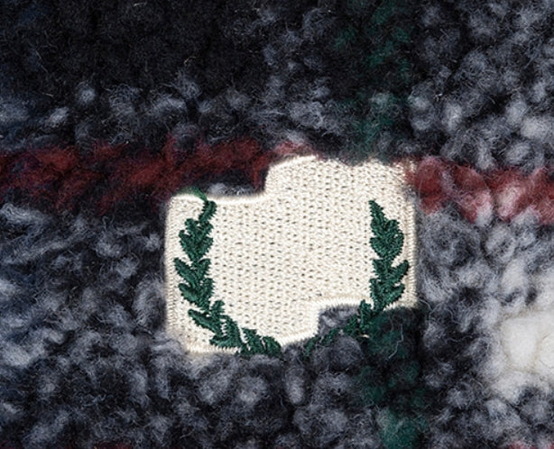 ロマンティッククラウン(ROMANTIC CROWN) CHECK FLEECE MUFFLER_NAVY
