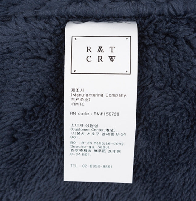 ロマンティッククラウン(ROMANTIC CROWN) CHECK FLEECE MUFFLER_NAVY