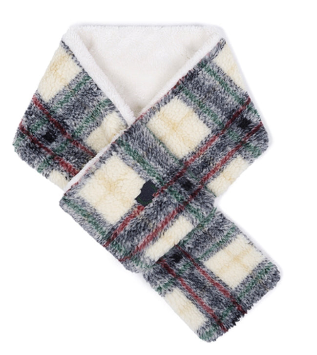 ロマンティッククラウン(ROMANTIC CROWN) CHECK FLEECE MUFFLER_OATMEAL