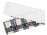 ロマンティッククラウン(ROMANTIC CROWN) CHECK FLEECE MUFFLER_OATMEAL