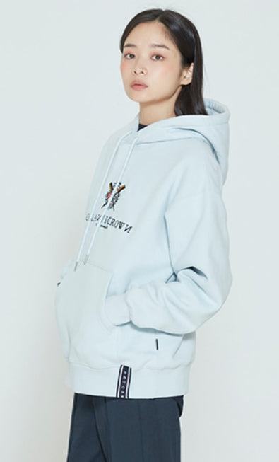 ロマンティッククラウン(ROMANTIC CROWN) RMTCRW PADDLING LOGO HOODIE_SKY BLUE