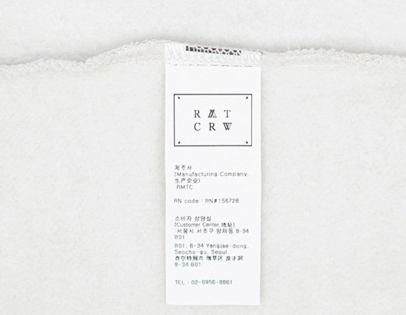ロマンティッククラウン(ROMANTIC CROWN) RMTCRW PADDLING LOGO HOODIE_MELANGE IVORY