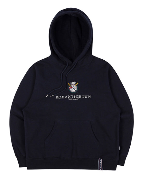 ロマンティッククラウン(ROMANTIC CROWN) RMTCRW PADDLING LOGO HOODIE_NAVY