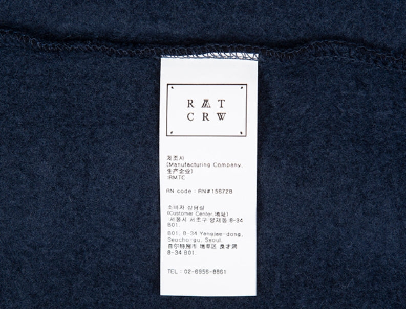 ロマンティッククラウン(ROMANTIC CROWN) RMTCRW PADDLING LOGO HOODIE_NAVY