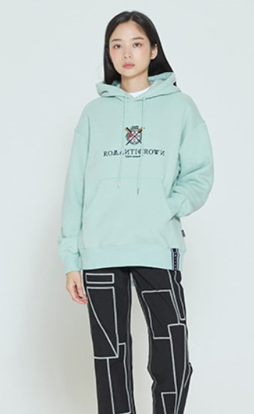ロマンティッククラウン(ROMANTIC CROWN) RMTCRW PADDLING LOGO HOODIE_LIGHT GREEN