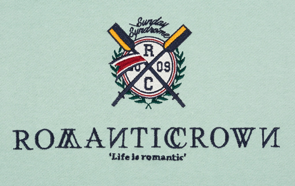 ロマンティッククラウン(ROMANTIC CROWN) RMTCRW PADDLING LOGO HOODIE_LIGHT GREEN