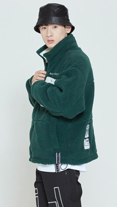 ロマンティッククラウン(ROMANTIC CROWN) HEAVY FLEECE POCKET PARKA_GREEN