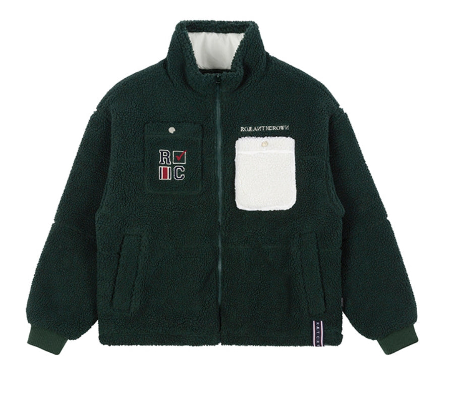 ロマンティッククラウン(ROMANTIC CROWN) HEAVY FLEECE POCKET PARKA_GREEN