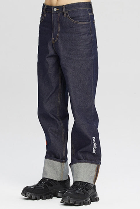 ベドインベド(BADINBAD)  PLAIN ROLL UP DENIM_BLUE