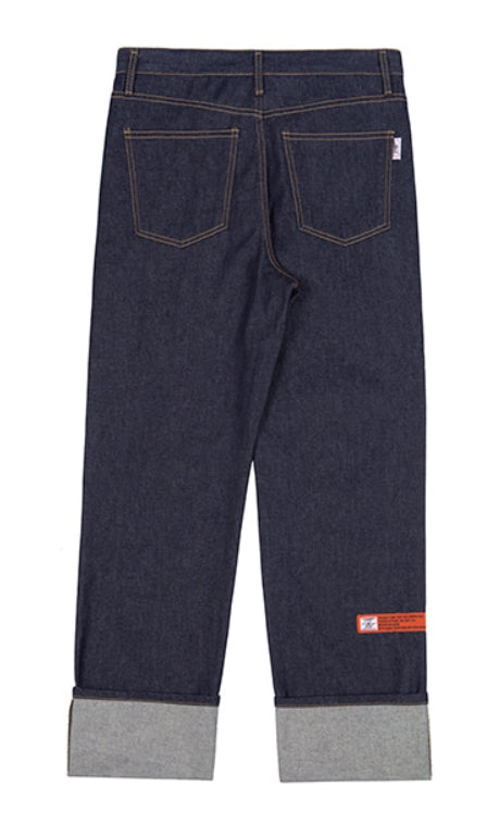 ベドインベド(BADINBAD)  PLAIN ROLL UP DENIM_BLUE