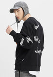 ベドインベド(BADINBAD)  SCRIBBLE LOGO SWEATSHIRT_BLACK