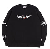 ベドインベド(BADINBAD)  SCRIBBLE LOGO SWEATSHIRT_BLACK