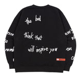 ベドインベド(BADINBAD)  SCRIBBLE LOGO SWEATSHIRT_BLACK