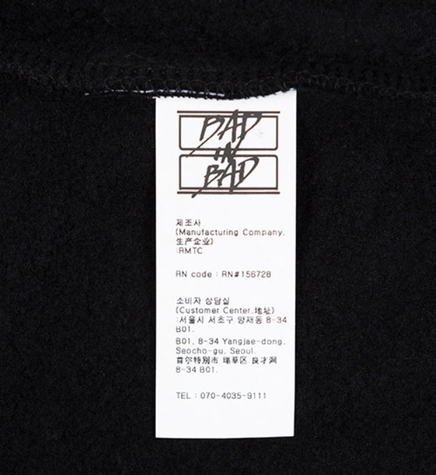 ベドインベド(BADINBAD)  SCRIBBLE LOGO SWEATSHIRT_BLACK