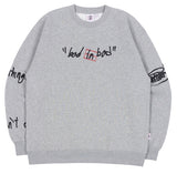 ベドインベド(BADINBAD)  SCRIBBLE LOGO SWEATSHIRT_GREY