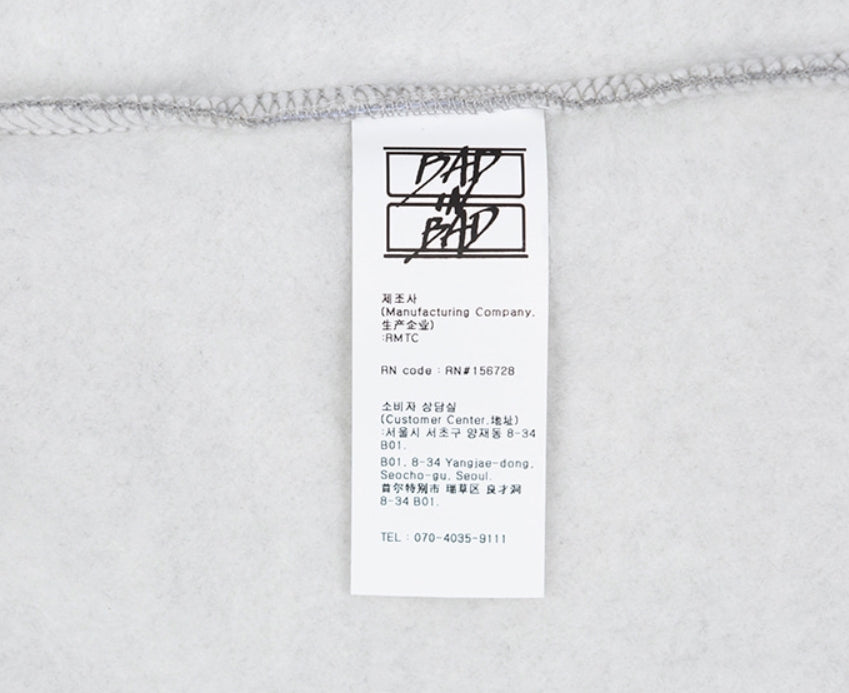 ベドインベド(BADINBAD)  SCRIBBLE LOGO SWEATSHIRT_GREY