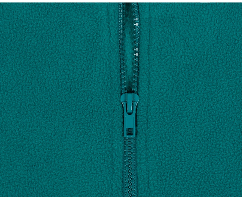ベドインベド(BADINBAD)  FLEECE HALF ZIP UP JUMPER_BLUE GREEN