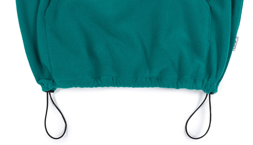 ベドインベド(BADINBAD)  FLEECE HALF ZIP UP JUMPER_BLUE GREEN