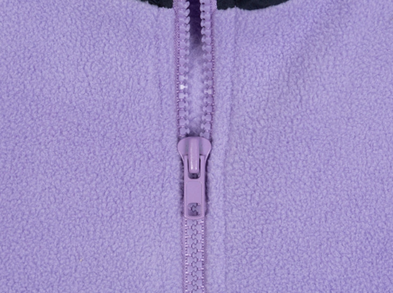 ベドインベド(BADINBAD) FLEECE HALF ZIP UP JUMPER_LIGHT PURPLE
