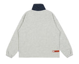 ベドインベド(BADINBAD) FLEECE HALF ZIP UP JUMPER_MELANGE IVORY