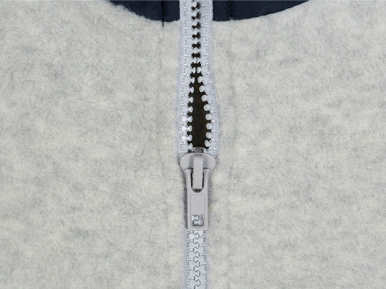 ベドインベド(BADINBAD) FLEECE HALF ZIP UP JUMPER_MELANGE IVORY