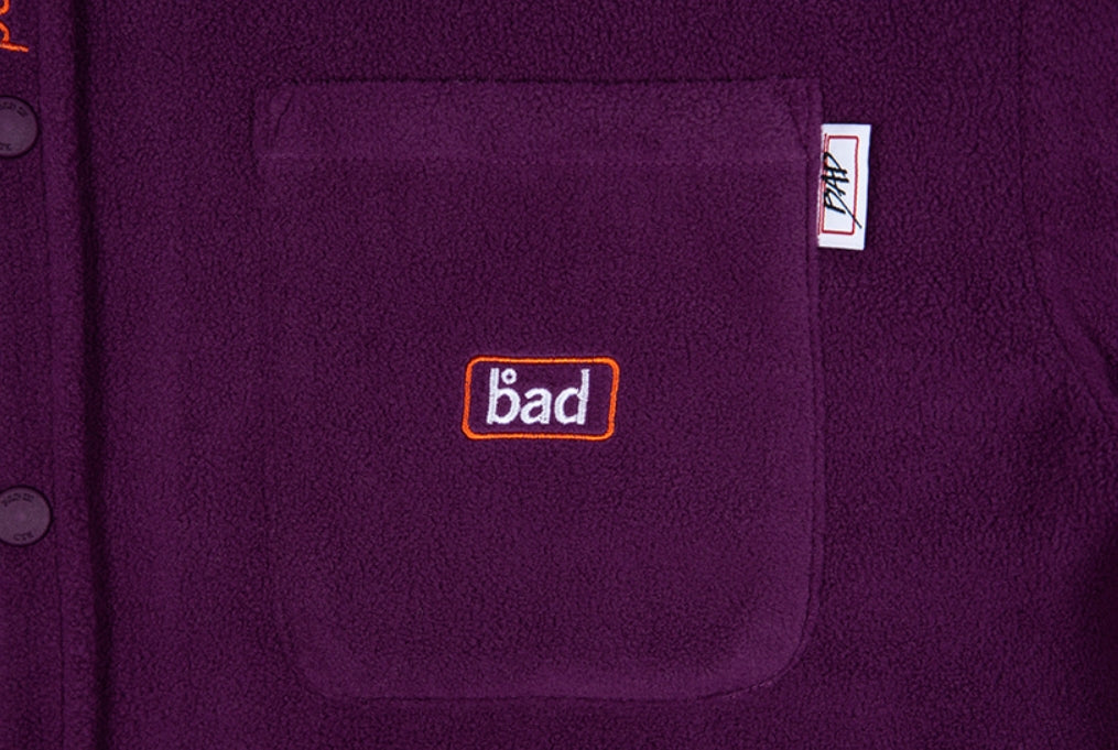 ベドインベド(BADINBAD)  BAD FLEECE SHIRT_PURPLE