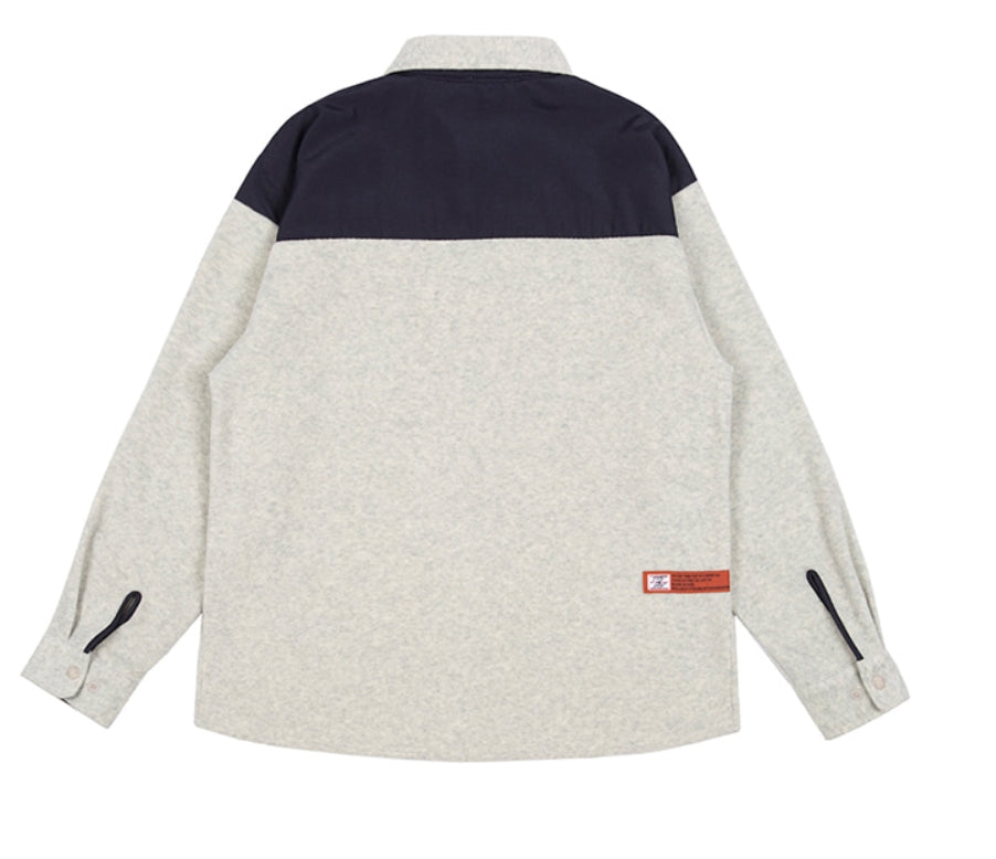 ベドインベド(BADINBAD)  BAD FLEECE SHIRT_MELANGE IVORY