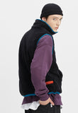 ベドインベド(BADINBAD)COLOR BLOCK FLEECE VEST_BLACK