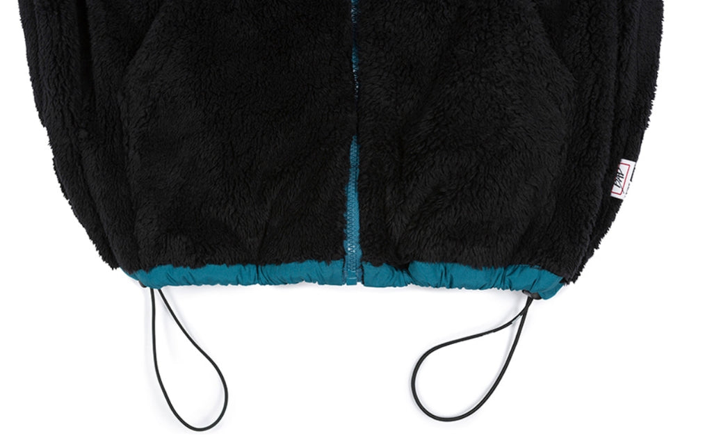 ベドインベド(BADINBAD)COLOR BLOCK FLEECE VEST_BLACK