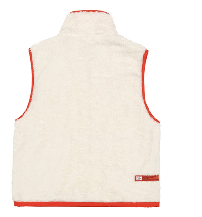 ベドインベド(BADINBAD)  COLOR BLOCK FLEECE VEST_OATMEAL