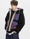 ベドインベド(BADINBAD)  COLOR BLOCK FLEECE JACKET_BLACK