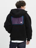 ベドインベド(BADINBAD)  COLOR BLOCK FLEECE JACKET_BLACK
