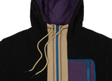 ベドインベド(BADINBAD)  COLOR BLOCK FLEECE JACKET_BLACK