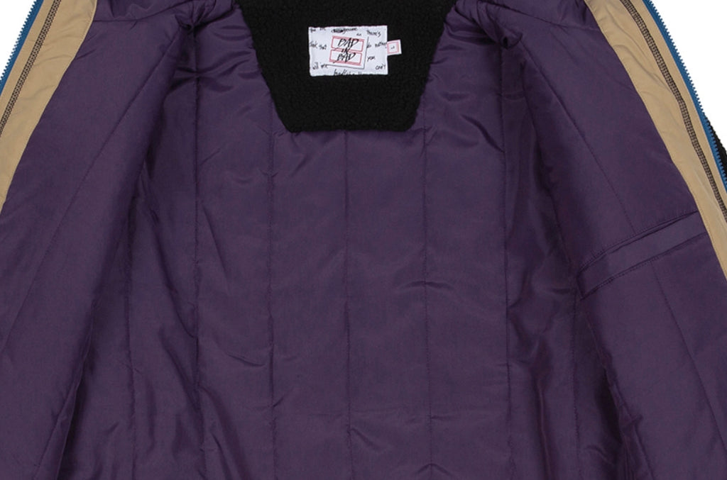 ベドインベド(BADINBAD)  COLOR BLOCK FLEECE JACKET_BLACK
