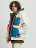 ベドインベド(BADINBAD)  COLOR BLOCK FLEECE JACKET_OATMEAL